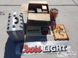 Vintage Tins, Coors Light Sign, Mason Jar Decorations and More