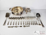 Silver Plated Silverware, Bowls, Spoons, Forks, and More