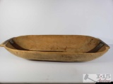 Large Carved Wood Bowl