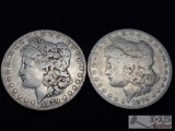 Two 1879 Morgan Silver Dollars