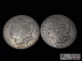 Two 1921-S Morgan Silver Dollars
