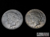 Two 1922 Silver Peace Dollars