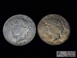 Two 1922-S Silver Peace Dollars