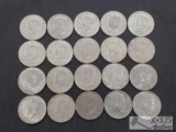 20 1964 Kennedy Half Dollars, Various Mints, 248g