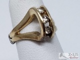 14K Gold Ring, with 3 1/32 Ct, Beautiful Diamonds, Weighs 3.3g, Size 2.5