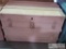 Pink Squared Wooden Vintage Chest 36