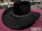 John B Stetson Company Black 4x Beaver Cowboy Hat Size 7 1/2