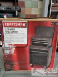 New in Box Craftsman 5 Drawer Tool Center with Wheels