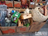 3 Boxes, Baskets, Candle Holders, Coleman Lantern, Decor and More...