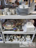 Black Spal Set, Calico Burleigh Set, and Other Misc China