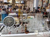 Assorted Glasses, Shot Glasses, Shaker Set, Estate Wine Opener and More