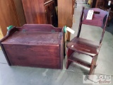 Toy Box and Child's Foldable Chair