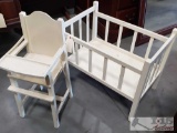 Doll Crib and High Chair