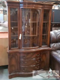 China Hutch With Curved Glass