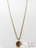 10k Gold Necklace with Pendant