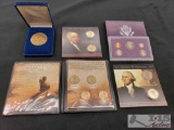 Sacagawea Gold Dollars, Medal of Merit, Washington and Adams Coins