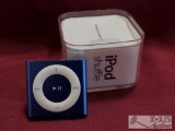 Blue 2gb iPod Shuffle with Headphones and USB Cable 4th Gen
