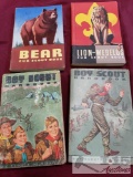 Two Cub Scout Books and the 6th and 7th Edition of Boy Scout Handbook