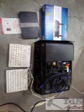 HP Office Jet 4630 Printer, Kinesis Freestyle split Keyboard, Two Wireless Routers and the like