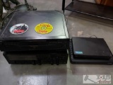 Denon Receiver, Sony 5 Disc Cd Changer, Direct TV Box, LG DVD Player