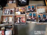 4 Boxes of VHS Star Trek Collectors Edition, 5 Boxes of DVD's Some Never Opened