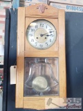 Antique Swinging Pendulum Wall Mount Clock, 