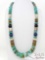 Authentic Native American Turquoise Necklace by Artist Tommy Singer. Sterling Silver and Turquoise