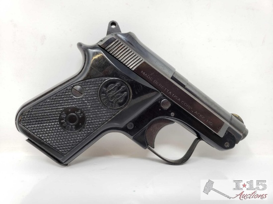 Beretta 950BS Semi-Auto .25 Cal Pistol with Mag and Holster