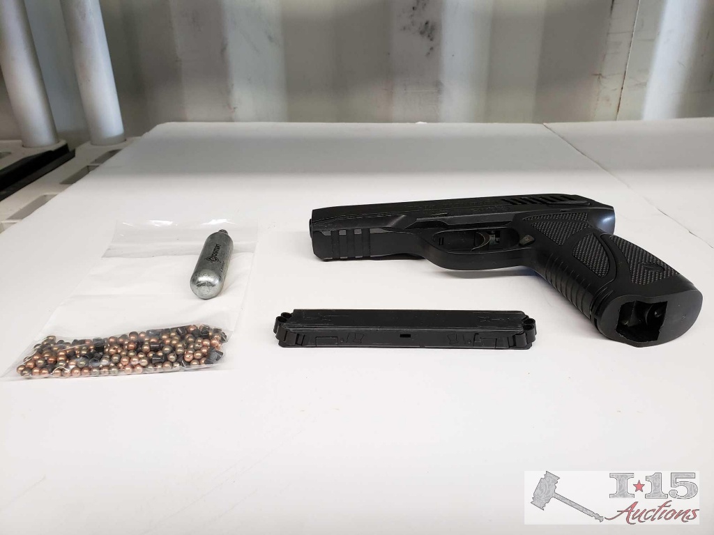 Camo Pt 85 Blowback Pellet Gun Cal 177 4 5mm With Pellets S Firearms Military Artifacts Firearms Online Auctions Proxibid