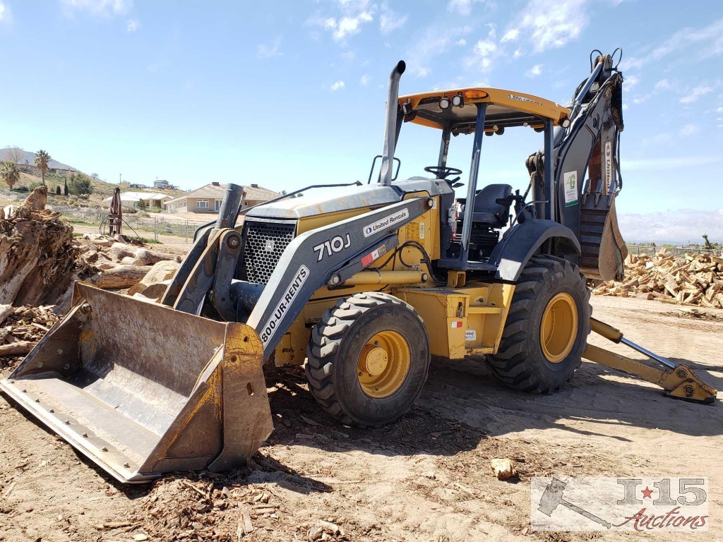 2009 4x4 John Deere 710J Backhoe with 18", 24", 35", 48" Buckets & compaction Wheel, 4in1, See Video