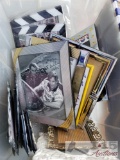 Tote of Signed Photos and Picture Frames