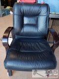 Wood and Leather Office Chair