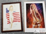 Artwork, 2 Drawings of Nude Women