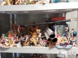 Shelf of Anime Nude and Clothed Figurines, 2 Still Boxed, Posters and More...