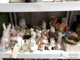 Porcelain and Other Figurines of Animals, Angels, Kettles, etc...