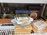 Norman Rockwell Collectors Plates, Tom Sawyer Collectors Series Gold Plated Pewter Plates and More