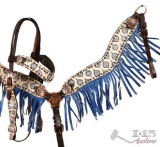 Paisley Print Browband Headstall and Breast Collar Set