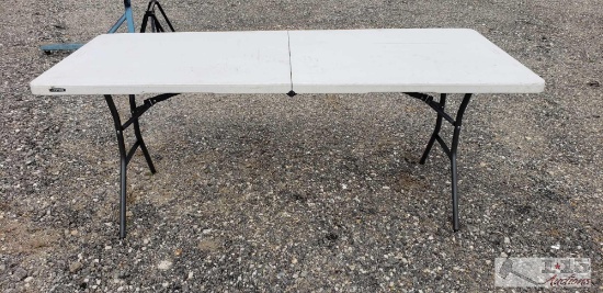 Folding Table With Handle! Lifetime Brand 72"x28"x28"