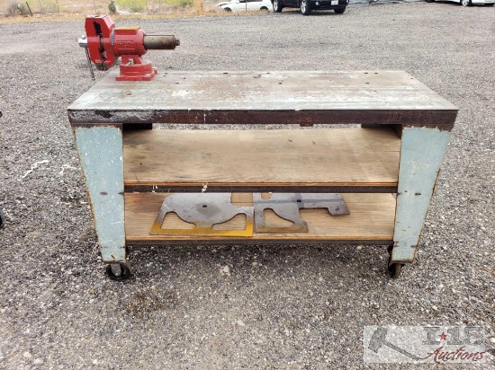 Work Bench with 5" Vice Attached 60"...36"...24"