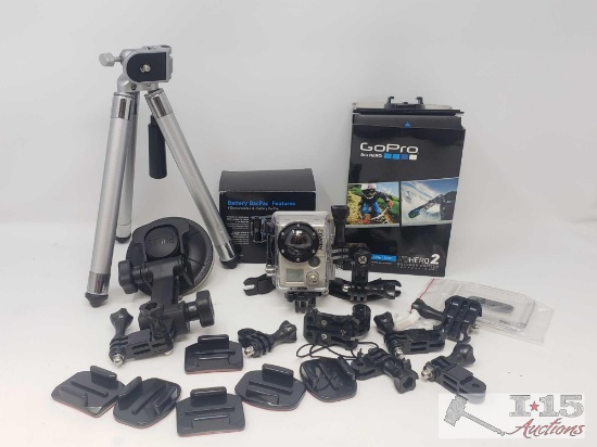 GoPro Hero 2 with Tripod, Suction Cup Mount and More