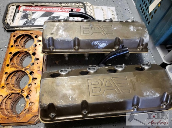 Pair of Brad Anderson Enterprises Valve Covers, with 6 Copper Gaskets