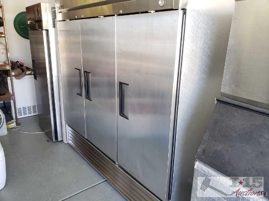 True Stainless Steel 3 Door Refrigerator Model T-72