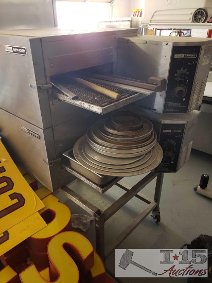 Lincoln Impinger Double Pizza Oven with Pans