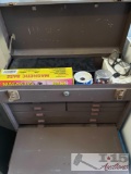 Vintage Kennedy Tool Box Full of Drill Bits and Lathe Attachments