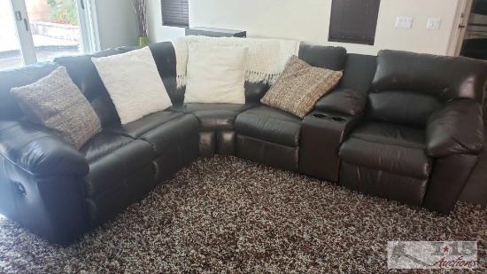 4 Piece Leather Sectional