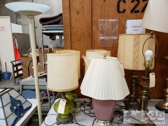 7 Lamps, 25" - 70" Tall