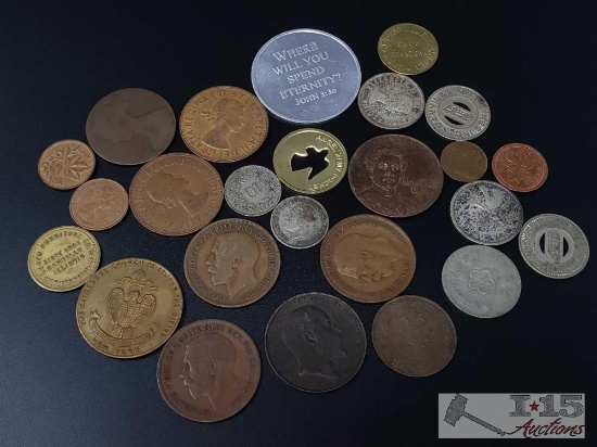 Assorted Coins and Tokens