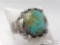 Marcella James Vintage Turquoise Mixed Media Sterling Bracelet, 55.7g