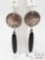 Buffalo Nickel and Black Onyx Earrings by Elle Curley-Jackson