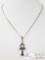 14k White Gold Chain with Pendent, 5.1g